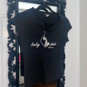 Black early 2000s Baby Phat baby tee